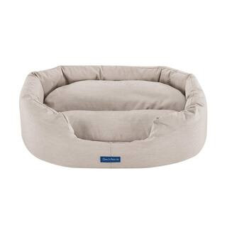 Sam's Pets Missy Small Beige Round Dog Bed | The Home Depot