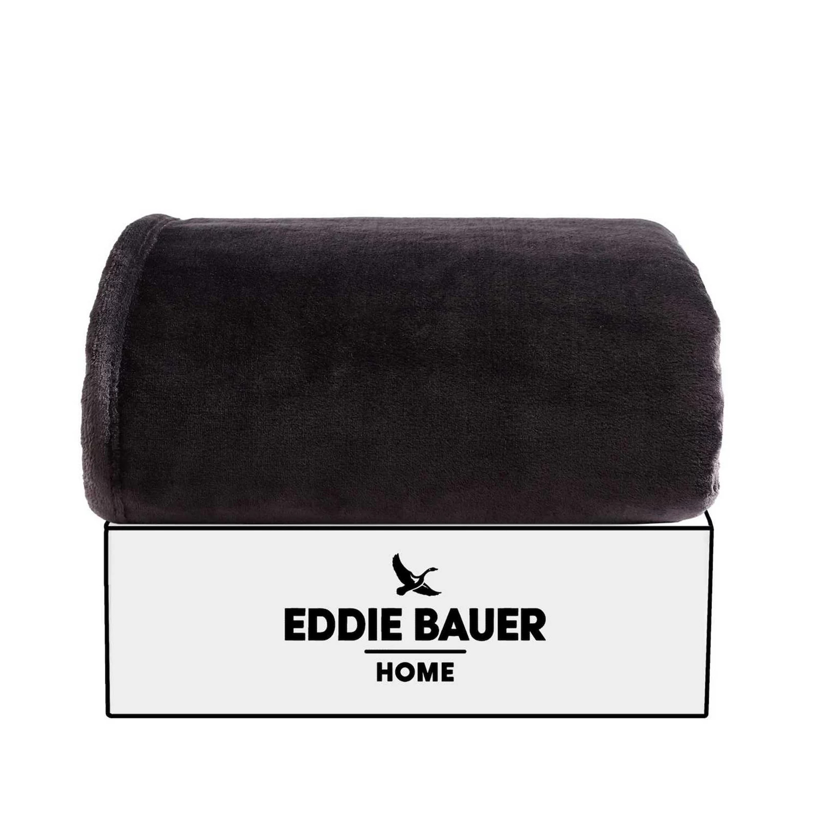 Eddie Bauer Ultra Lux Plush Black Throw Blanket | Kohl's