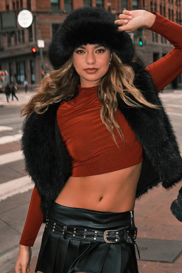 Late Night Layers Open Back Crop Top | Windsor Stores