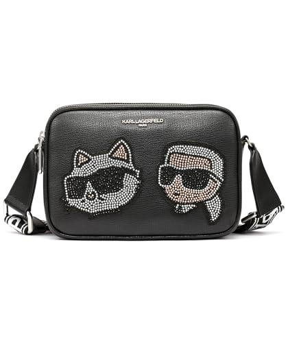 KARL LAGERFELD Women's Maybelle Choupette Crossbody, Black Multi, One Size | Amazon (US)