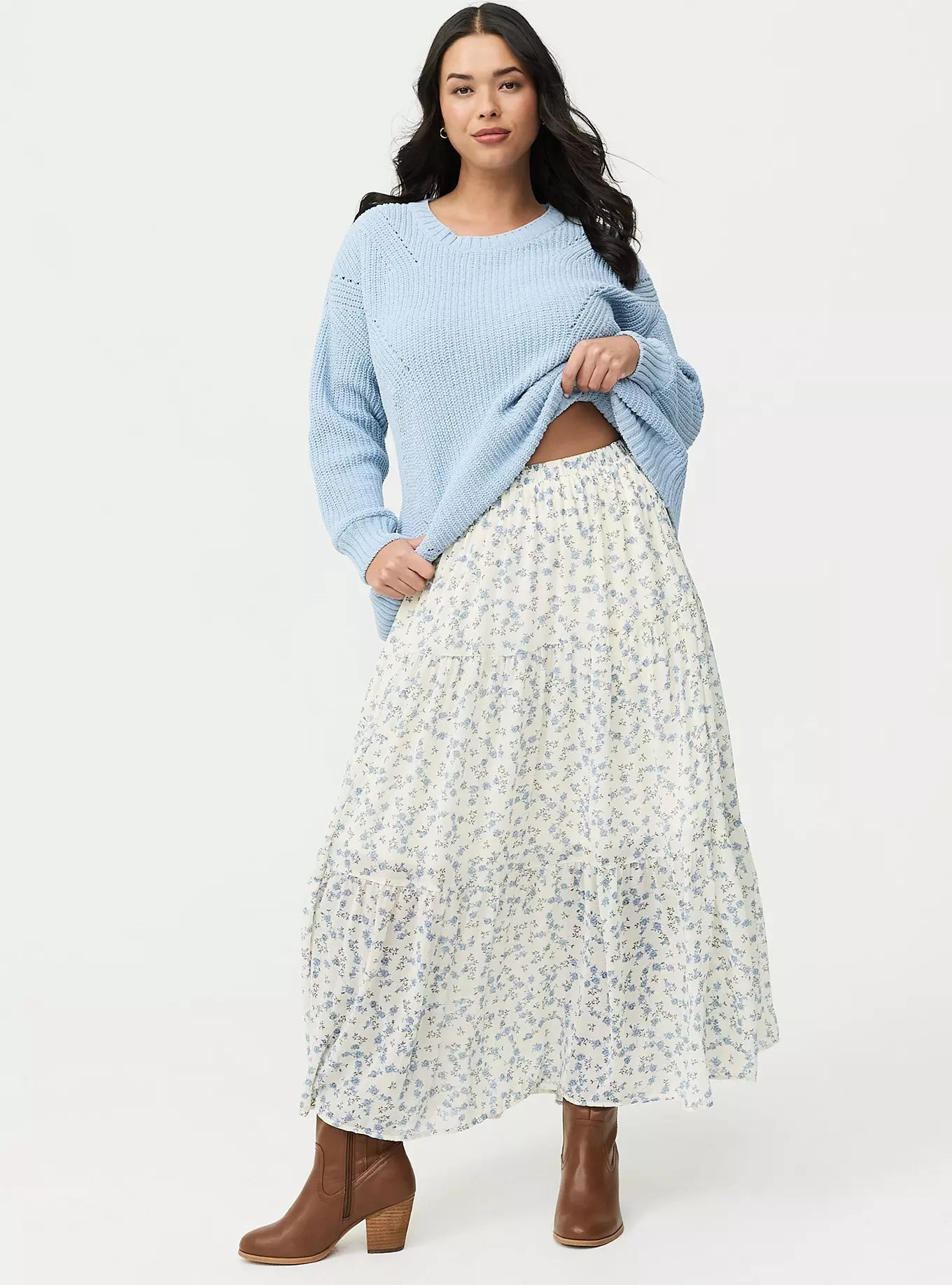 Chiffon Tiered Maxi Skirt | Torrid (US & Canada)
