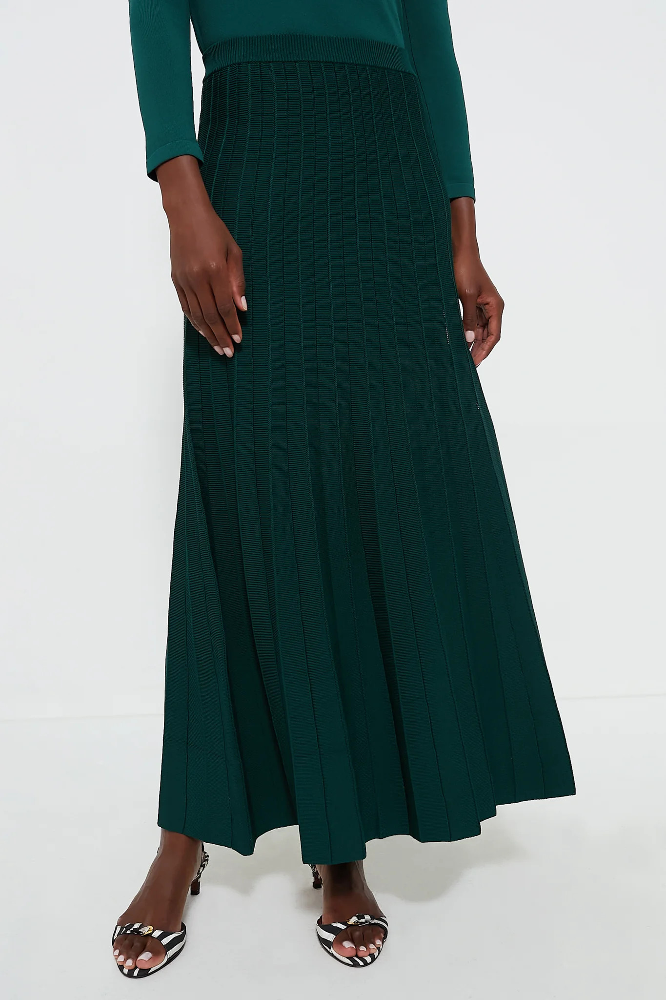 Forest Green Sigrid Midi Skirt | Tuckernuck (US)