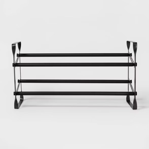 2 Tier Expandable Shoe Rack Gunmetal - Room Essentials™ | Target