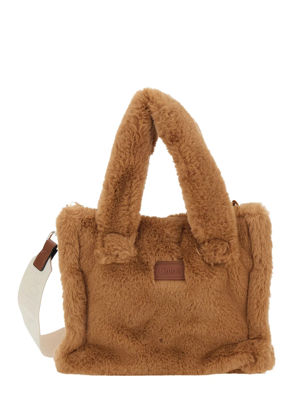 Chloé Fuzzy Teddy Crossbody Bag — Beige | Italist Inc.