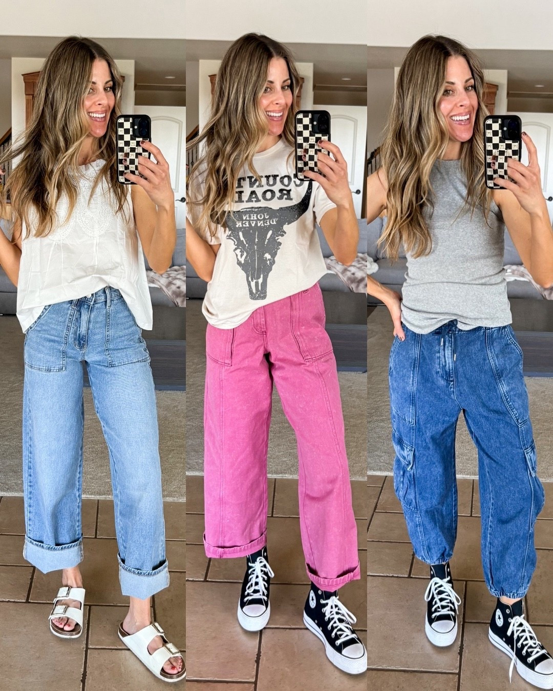 Walmart jeans I am loving for spring and all are under $30!! Comment NEED for all the deets to shop! 
.
.
