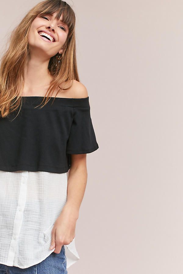 Layered Off-The-Shoulder Tunic | Anthropologie (US)