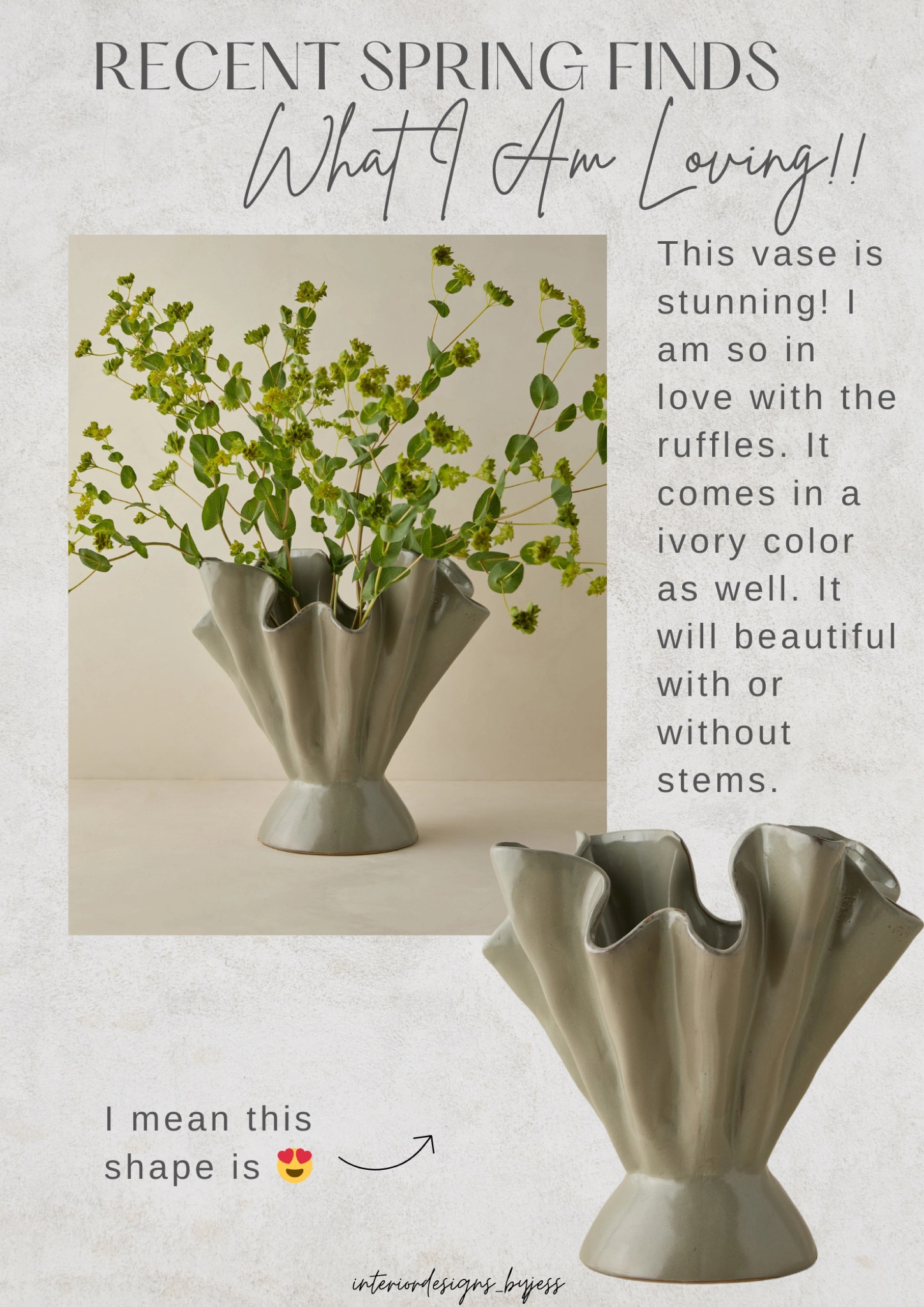 Beautiful ruffled vase for spring & summer! 

#LTKSeasonal #LTKFindsUnder100 #LTKHome