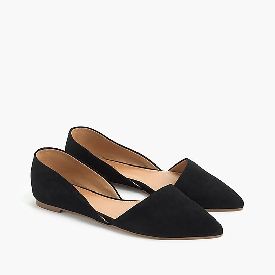 Zoe suede d'Orsay flats | J.Crew Factory