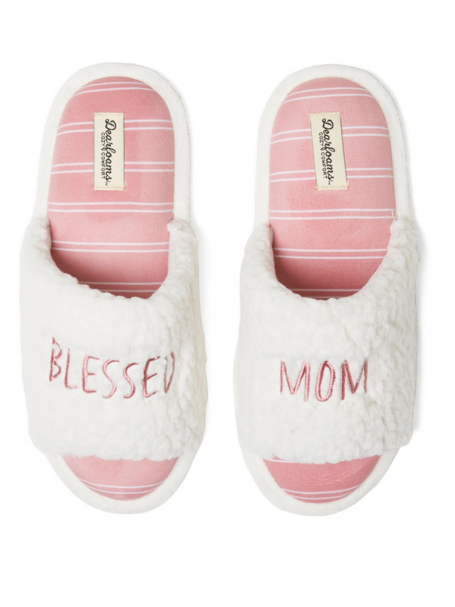 Dearfoams Cozy Comfort Women's Blessed Mom Scuff Slippers | Walmart (US)