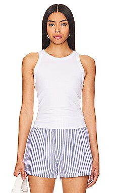 Enza Costa Supima Rib Sheath Tank in White from Revolve.com | Revolve Clothing (Global)