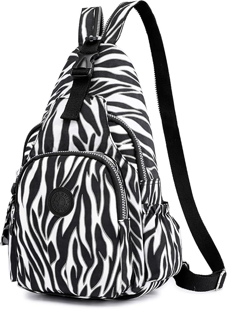 Zebra Print Crossbody Backpack | Amazon (US)