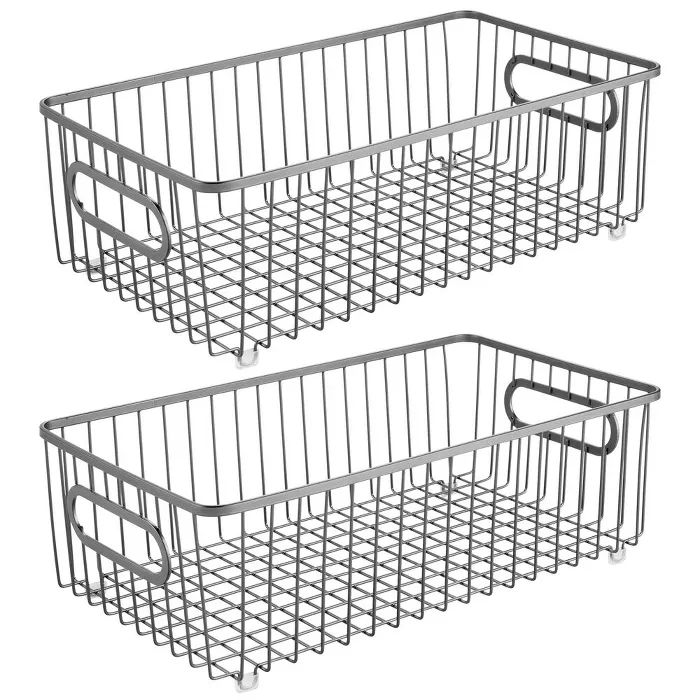 mDesign Metal Kitchen Pantry Food Storage Basket | Target