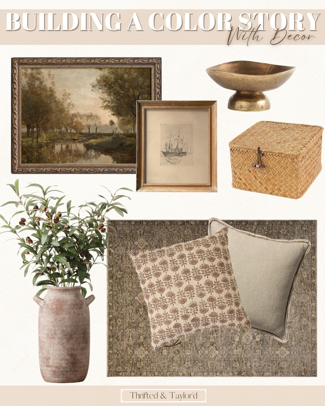 When I’m styling a space and something feels just a little off, it’s almost always the color story—not the furniture. I like to start by choosing decor pieces that already share similar tones, even if the styles or textures are different. Warm neutrals, soft contrast, and subtle pattern go a long way in making a room feel cohesive without feeling matched.
This edit is a good example of how art, textiles, baskets, and accents can all work together simply because they live within the same neutral palette. It’s an easy way to layer decor that feels collected, calm, and timeless. All the pieces used to build this neutral color story are linked here if you want to recreate the look in your own space.

#LTKHome