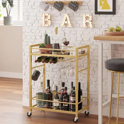 Bar Cart, Serving Cart For Home, Drink Cart, Mobile Kitc... | Wayfair North America