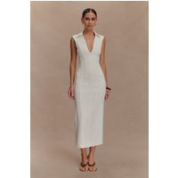 Keagan Sleeveless Midi Dress / Ivory | MESHKI | M | MESHKI US