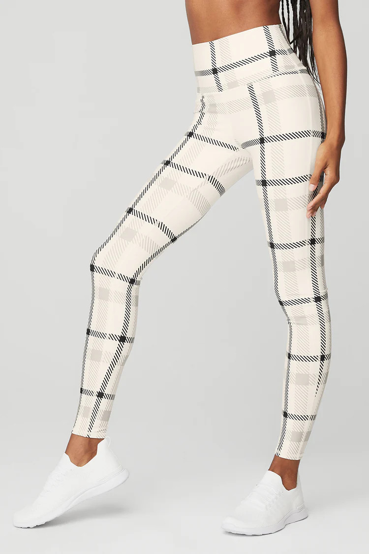 Airlift High-Waist Magnified Plaid Legging | Alo Yoga (US)