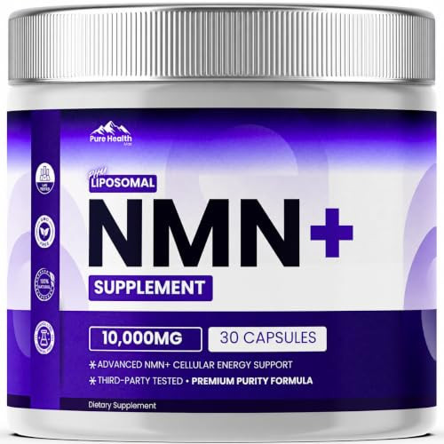 PURE HEALTH MAX NMN Supplement with NAD+ Resveratrol and French Maritime Pine Bark Extract - NMNH Alternative | NAD Liposomal Supplements for Men & Women | 30 Capsules, 1 Daily, 30-Day Supply | Amazon (US)