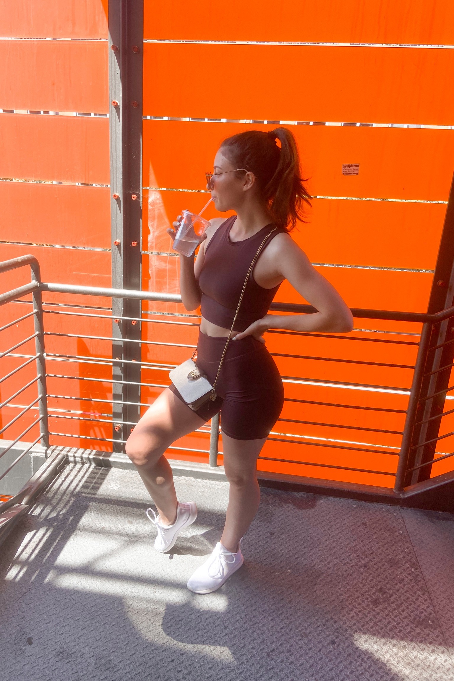 Matching set biker shorts and cropped tank. Great casual outfit for running errands, going for a workout, or relaxing at home. Comfy and trendy.

#LTKtravel #LTKcurves #LTKfit