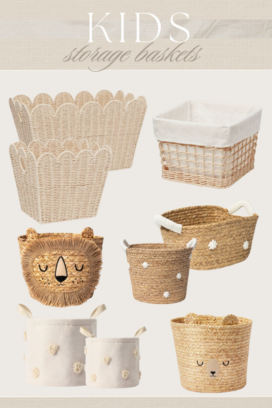 Kids storage baskets I’m loving 😍🤍 

#toybasket #toystorage #toyorganization #storagebasket #prettybaskets #scallopbasket #baskets #bins #nursery #playroom #kidsroom #girlsroom #boysroom #organization #toddlerroom 

#LTKbaby #LTKfamily #LTKkids