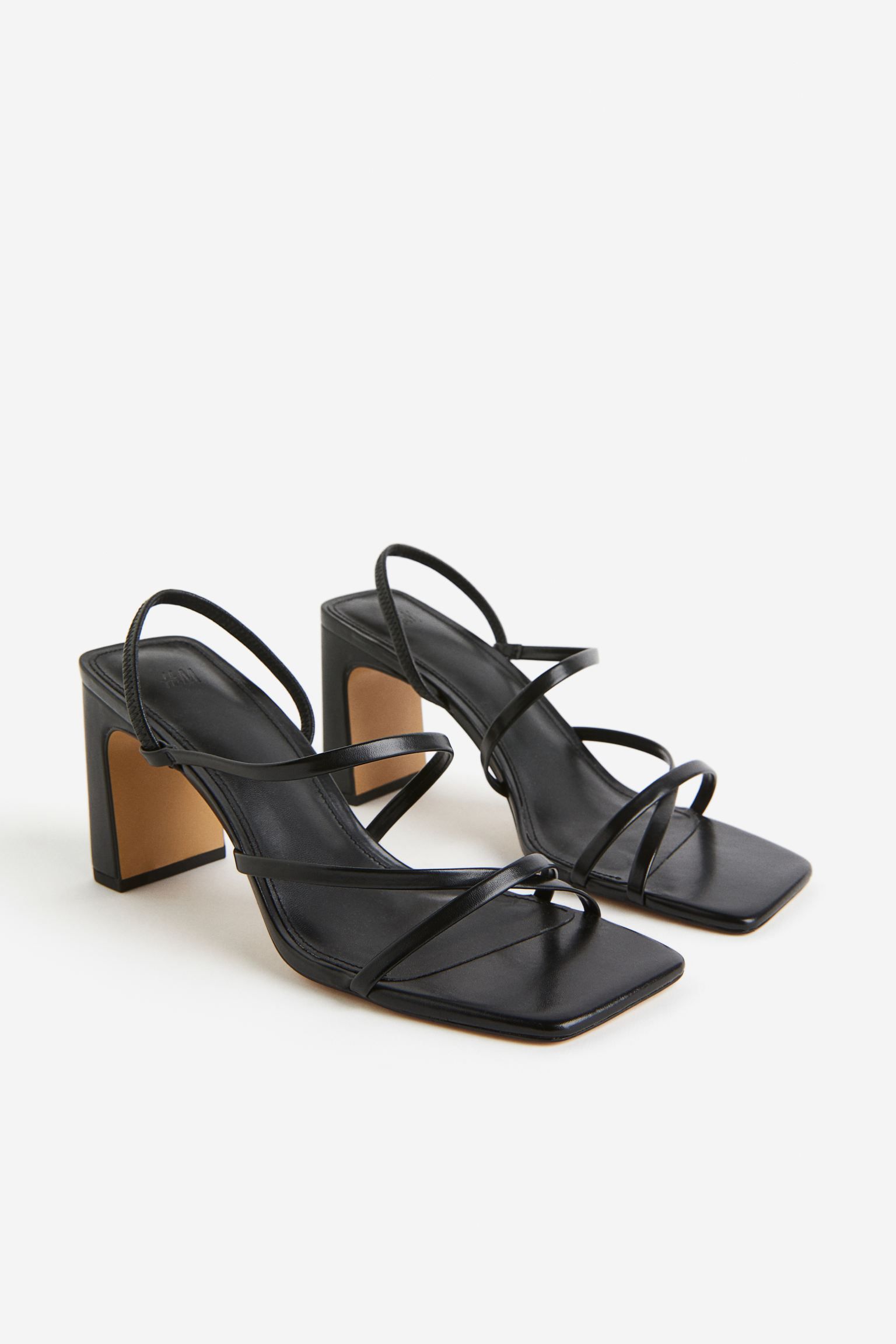 Block-heeled sandals - White - Ladies | H&M GB | H&M (UK, MY, IN, SG, PH, TW, HK)