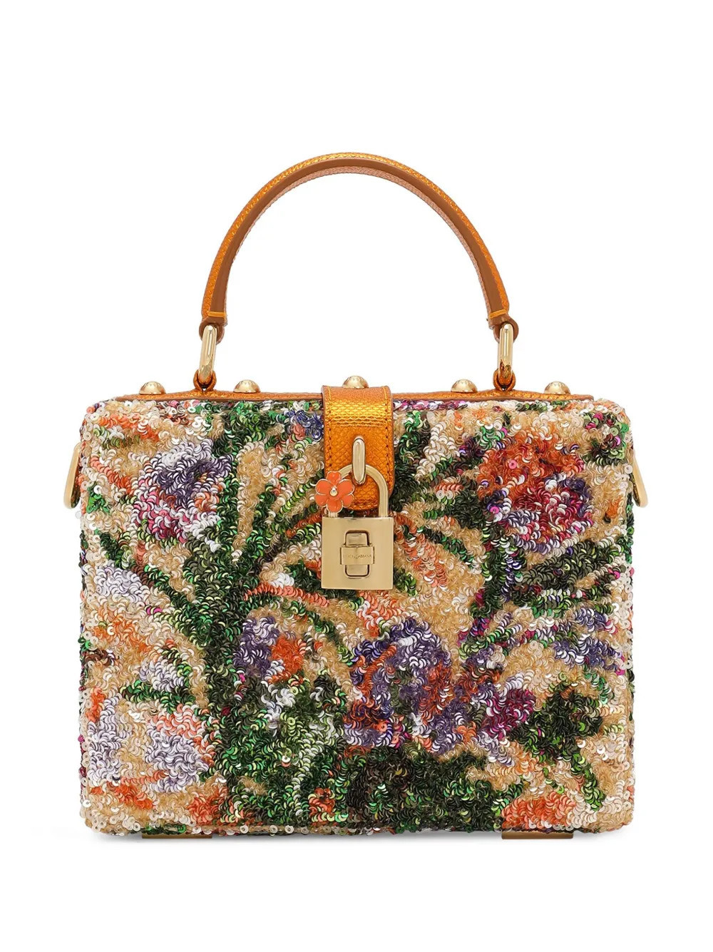 Dolce & Gabbana Dolce Box sequin-embellished tote bag - Orange | Farfetch Global