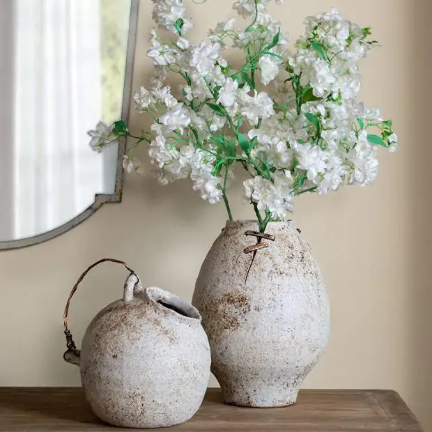 Hand Pulled Decorative Ceramic Vase | Antique Farm House