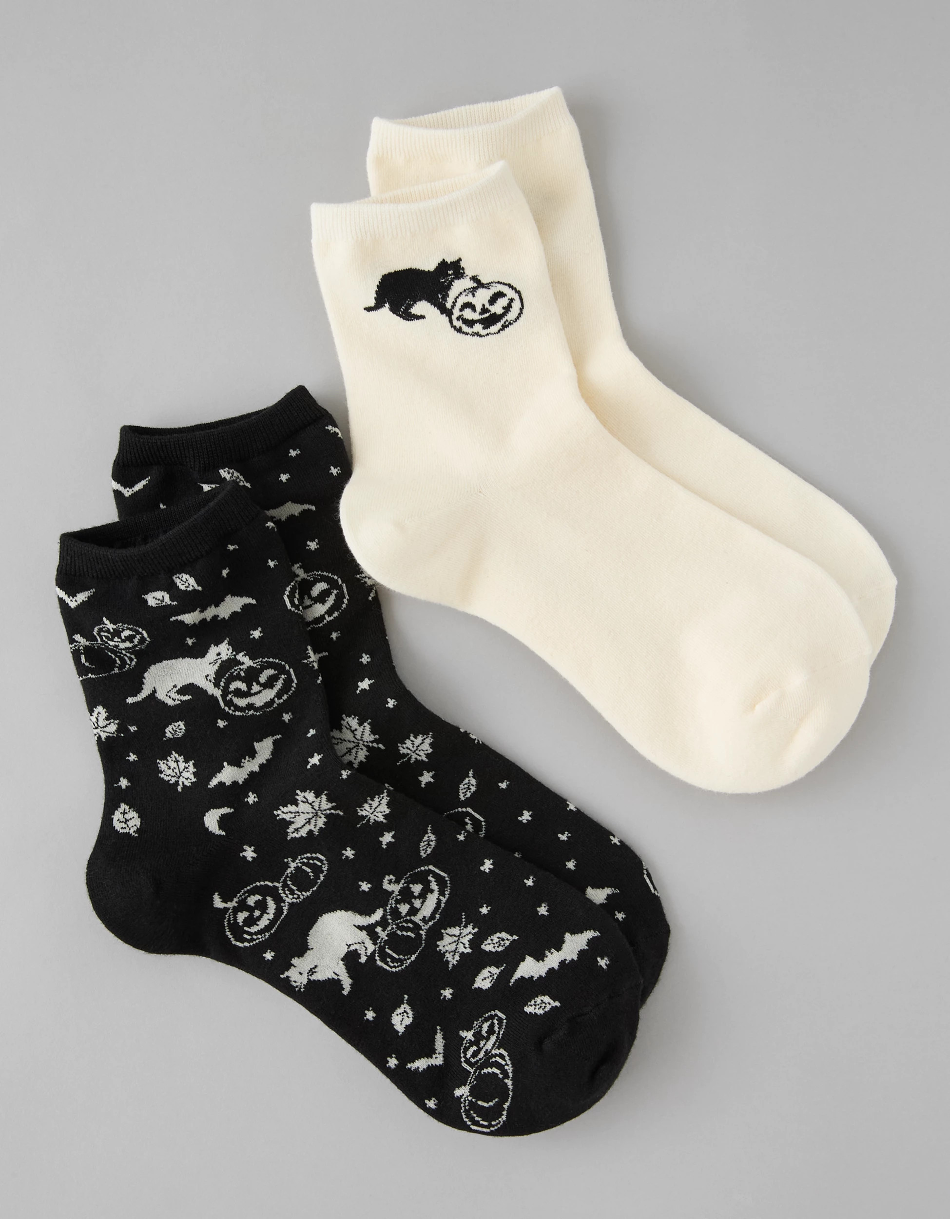 AE Halloween Cropped Crew Socks 2-Pack | American Eagle Outfitters (US & CA)
