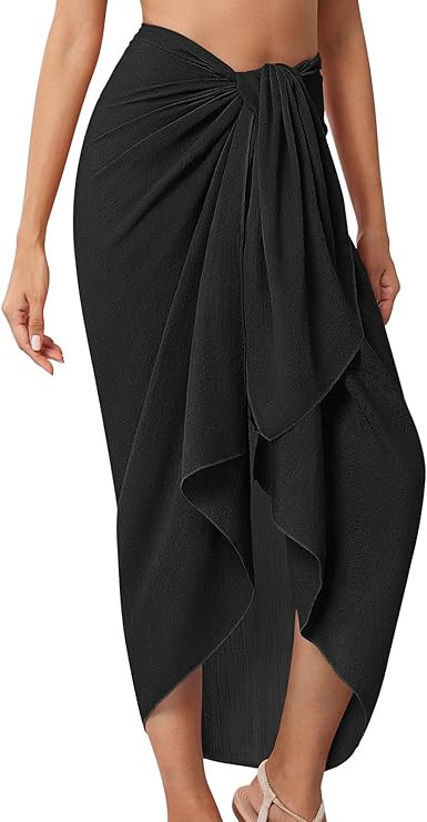 QIANXIZHAN Women's Swimsuit Cover Up,Beach Sarong Wrap Bottom Coverup for Women Short Skirt | Amazon (US)