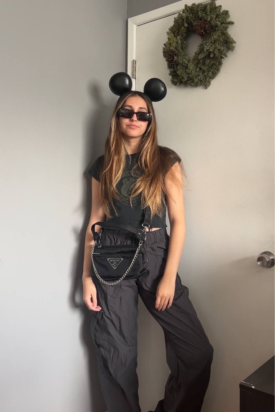 Another fitmas ♥️

Ears: Shop Disney/Disneyland (linked on eBay) 
Nashville tee: Brandy Melville (linked on pacsun)
Cargo Pants: Aerie
Purse: n&ndesigns (linked on Etsy)
Shoes: Wearing Uggs but can be worn with converse as well! 

Ig: @jkyinthesky & @jillianybarra
TikTok: @jill.ybarra 

#disneystyle #disneyaesthetic #disneylifestyle #disneyoutfit #disneyoutfits #disneyoutfitinspo #disneystreetstyle #fitmas #casualstyle #casualstyleinspo #dailystyle 

#LTKfindsunder100 #LTKSeasonal #LTKstyletip