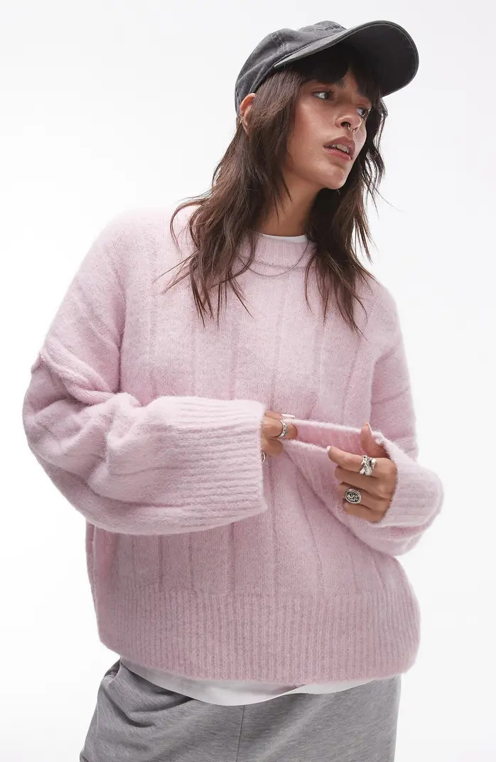 Topshop Crewneck Rib Sweater | Nordstrom | Nordstrom
