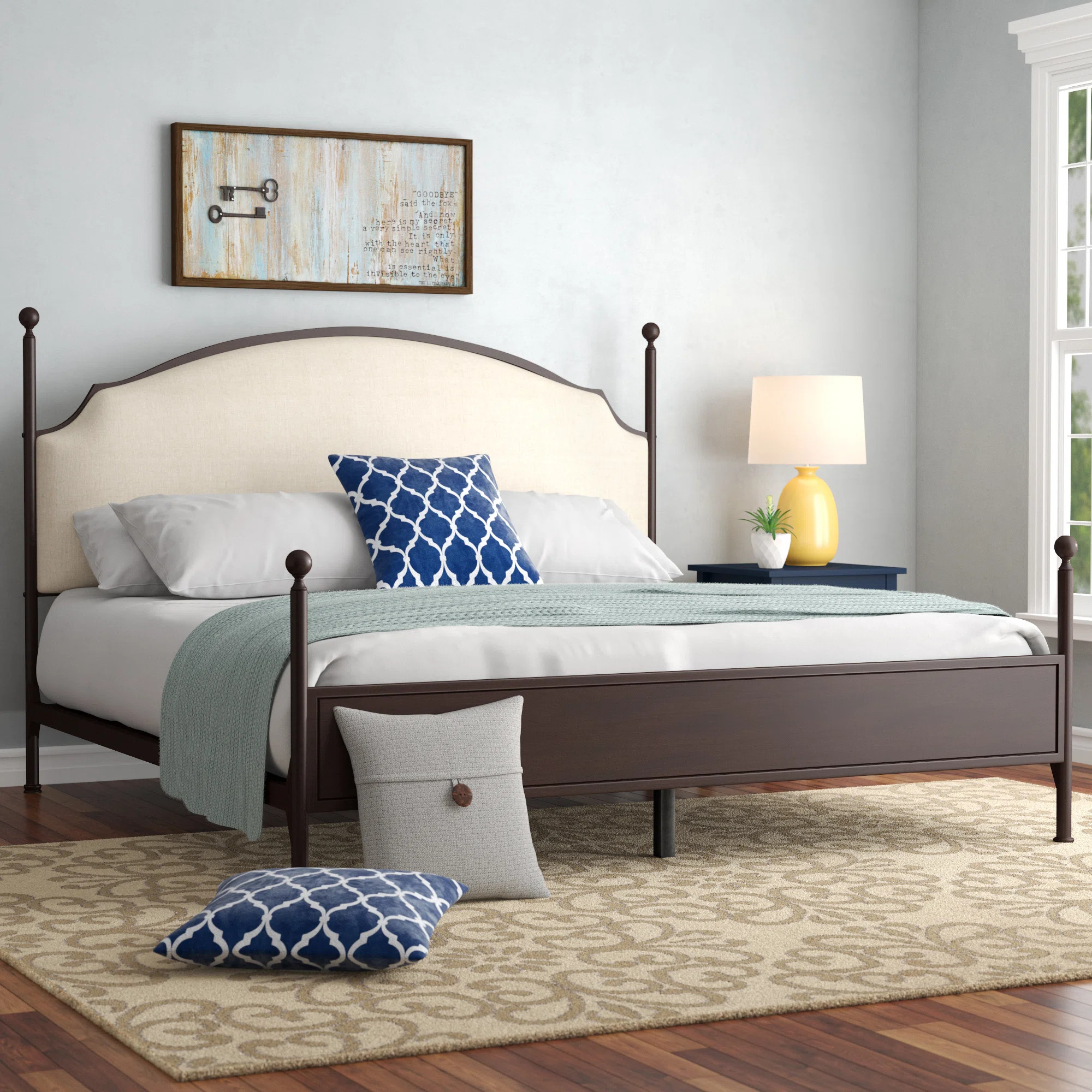 Marinez Upholstered Metal Standard Bed | Wayfair North America