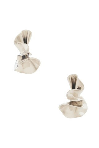 Bottega Veneta Small Anemone Earrings in Silver - Metallic Silver. Size all. | FWRD 
