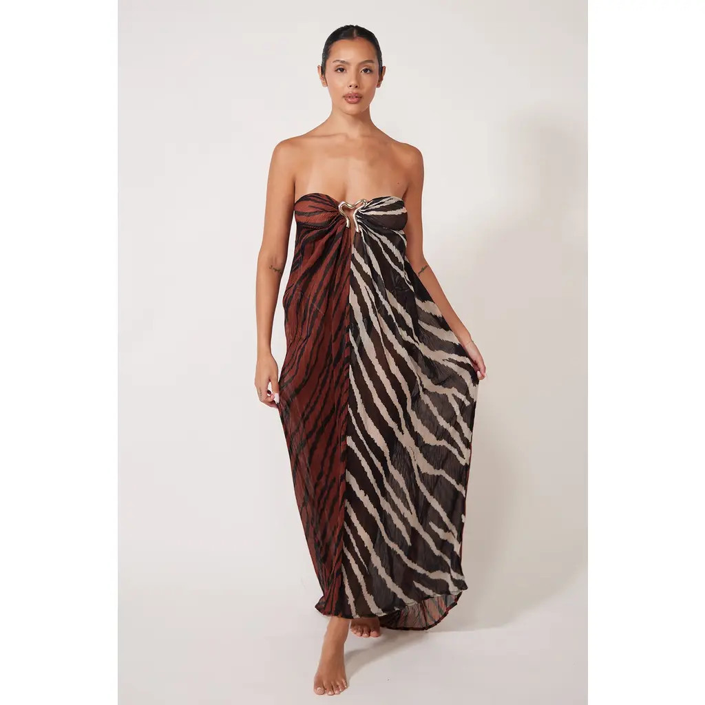 Villa Fresca Gaia Dress Cover-up Dress in Okapi at Nordstrom, Size 3Xl | Nordstrom