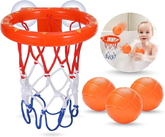 Bath Toys - Bathtub Basketball Hoop for Kids Toddlers - Bath Toys Shower Toys for Kids Ages 4-8,S... | Amazon (US)
