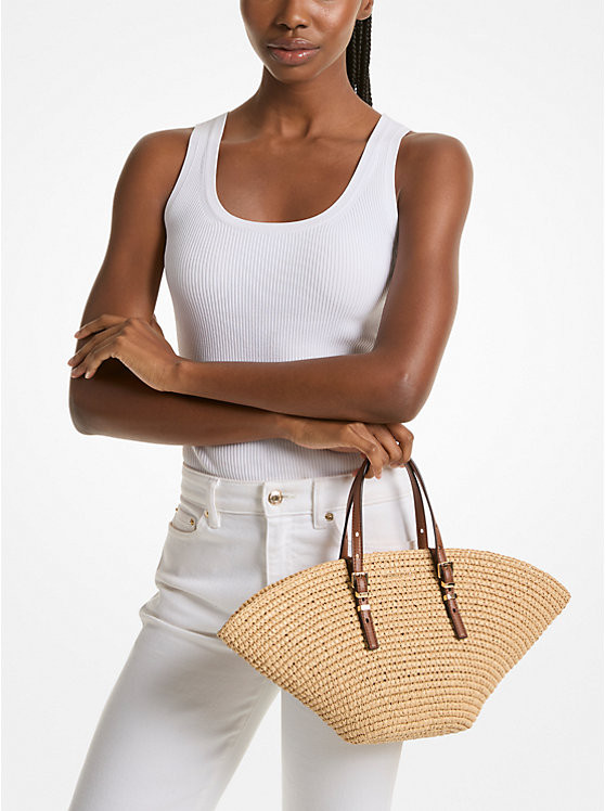 Isa Small Hand-Crocheted Straw Tote Bag | Michael Kors (UK)