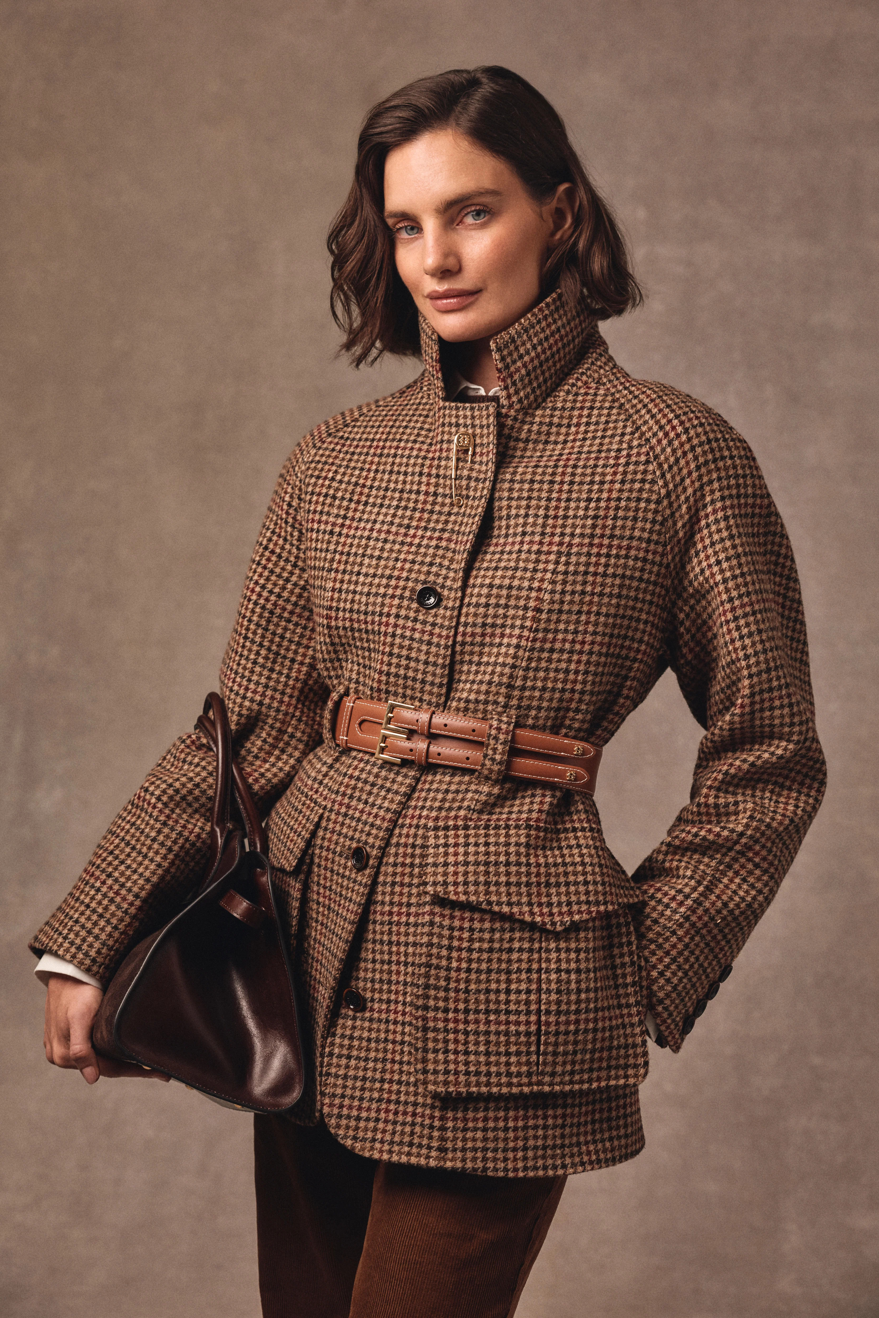 Cotswold Belted Jacket (Cotswold Tweed) | Holland Cooper