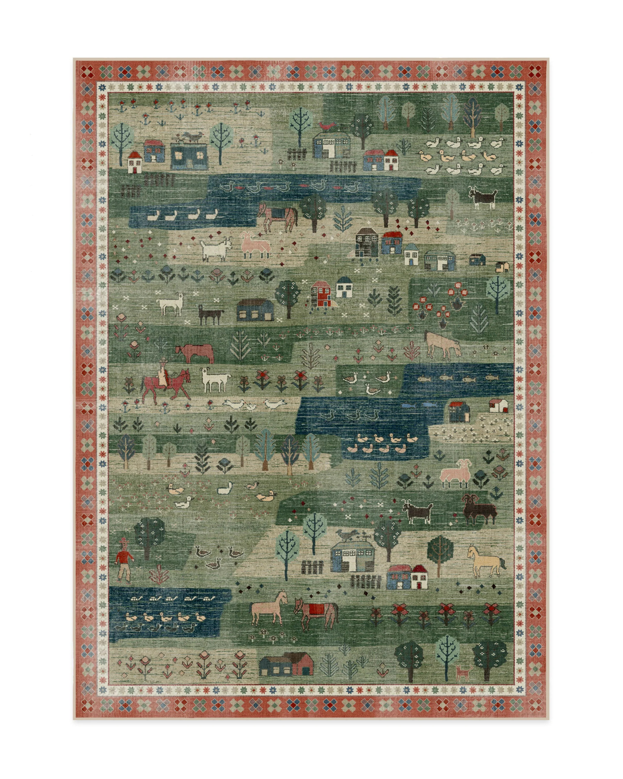 Alder Green Rug | Ruggable | Ruggable