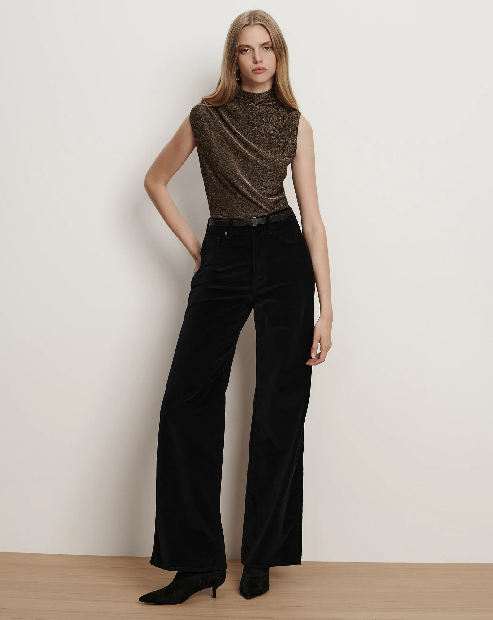 Taylor Velvet Wide-Leg Pant | Veronica Beard