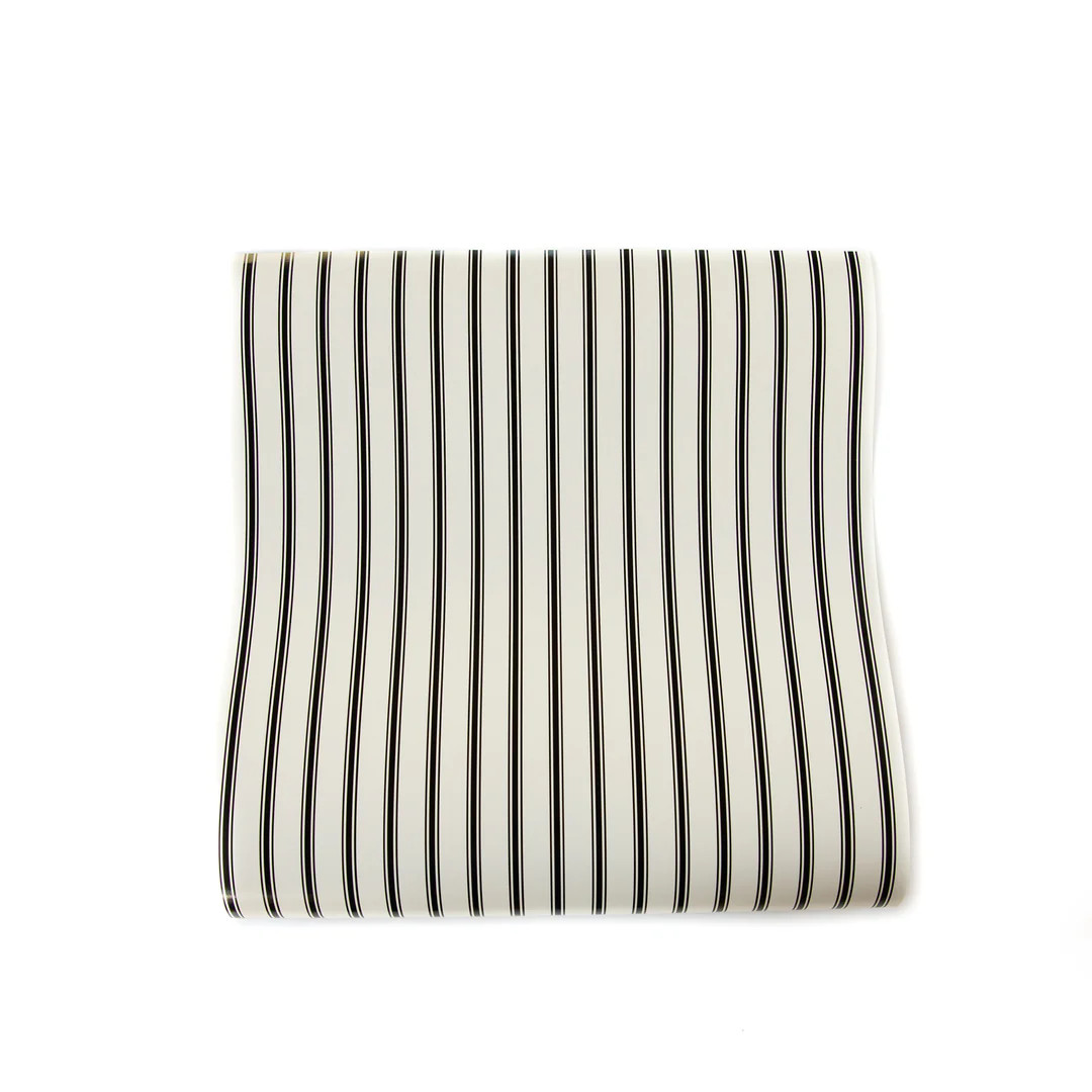 Cream with Black Stripes Paper Table Runner | My Mind's Eye