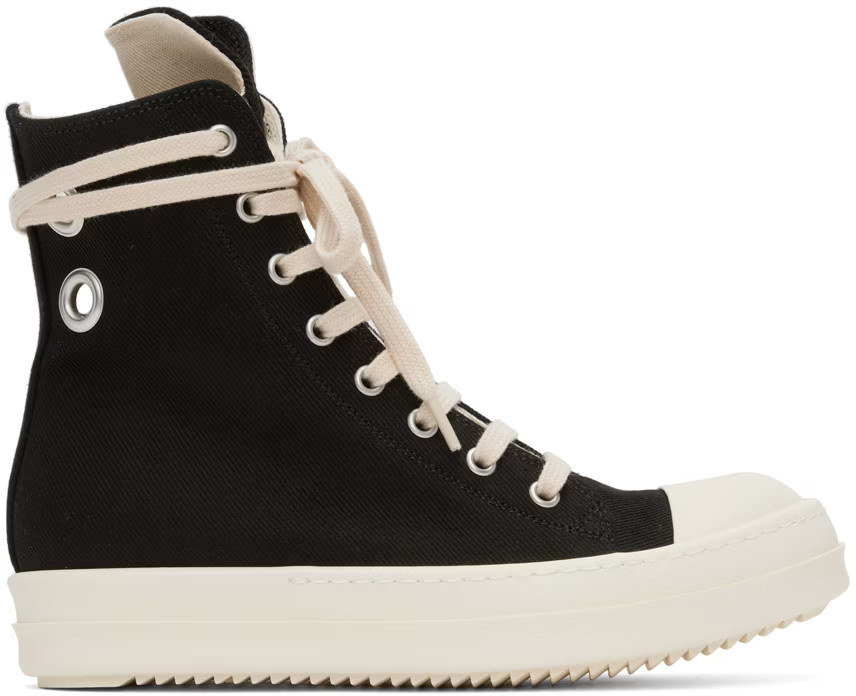 Black Eyelet Sneakers | SSENSE