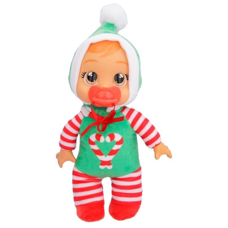 Cry Babies Tiny Cuddles Christmas Elfie Green and Red Elf Themed Pajamas | Target