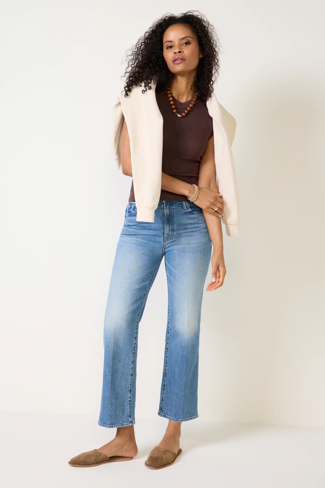 MOTHER Women's The Kick It Ankle Straight Jean, Size 24, Blue | Evereve