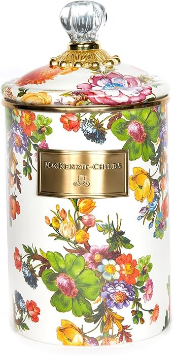 MACKENZIE-CHILDS Large Enamel Canister, Kitchen Storage Container for Flour and Sugar, 1.89 Liter... | Amazon (US)