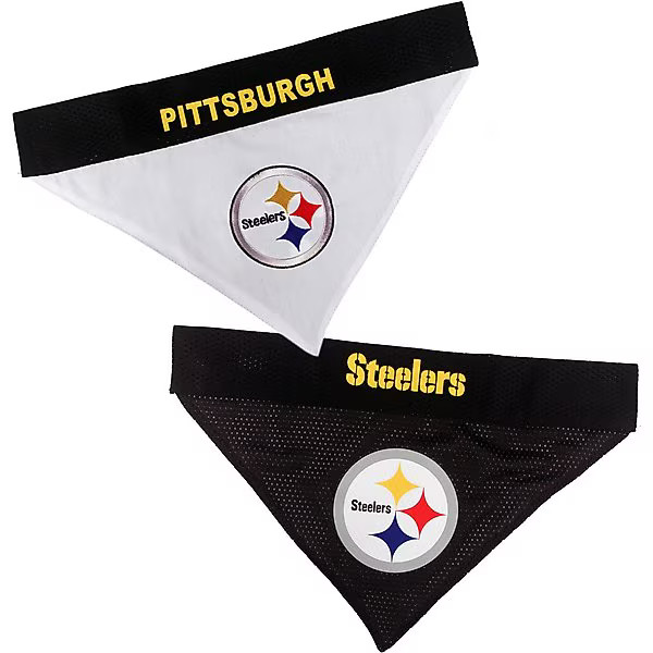 PETS FIRST NFL Pittsburgh Steelers Reversible Dog & Cat Bandana, XX-Large - Chewy.com | Chewy