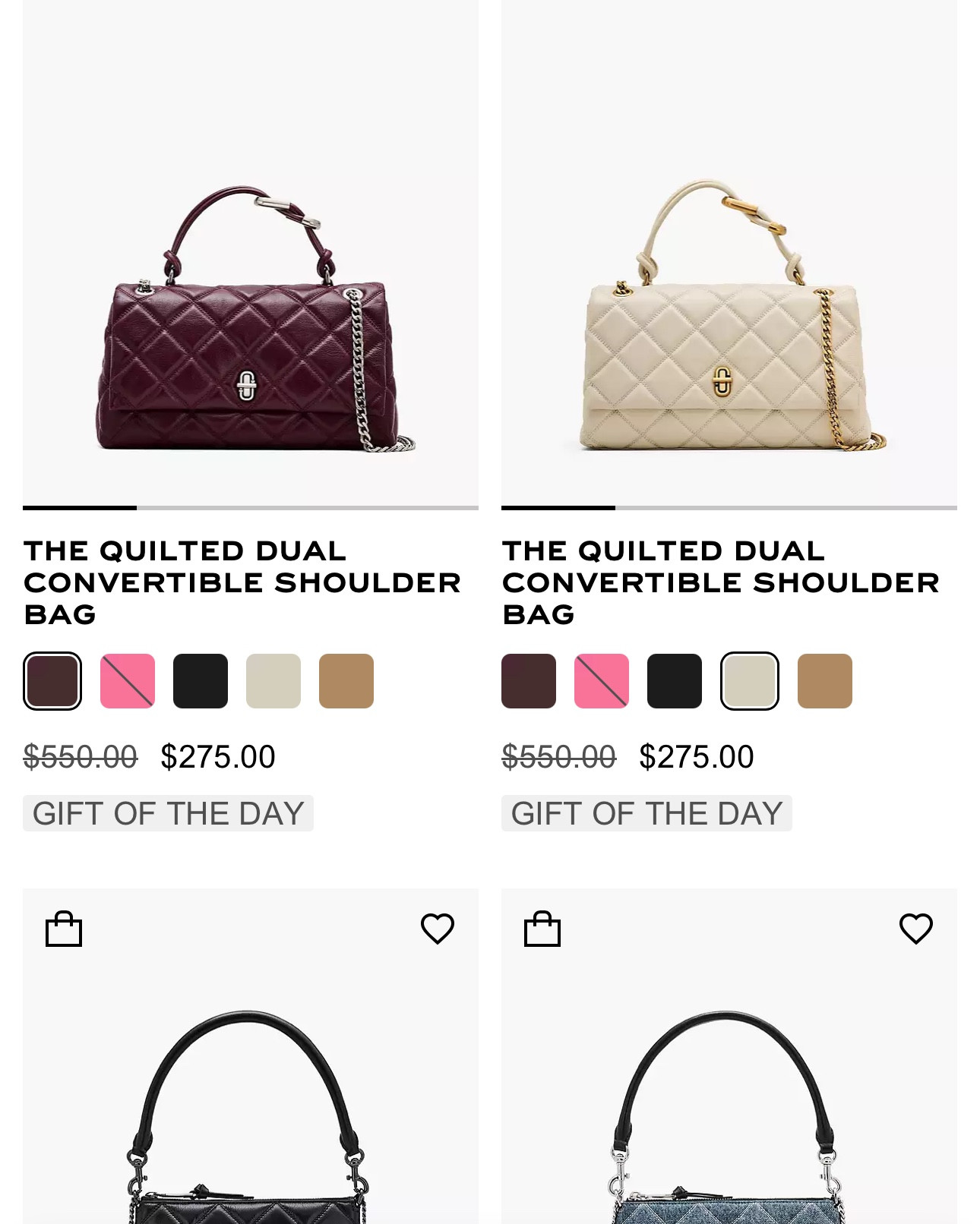 Today only! Marc Jacobs quilted bags are on sale! One thing I will say is MJ has great sales just be patient!! #marcjacobs #dualbag 