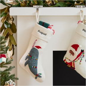Felt Narwhal Stocking | West Elm (US)
