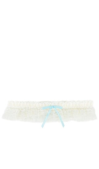 Boxed Rosalyn Leg Garter in Ivory & Baby Blue | Revolve Clothing (Global)