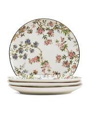Set Of 4 Porcelain Jungle Collection Salad Plates | TJ Maxx