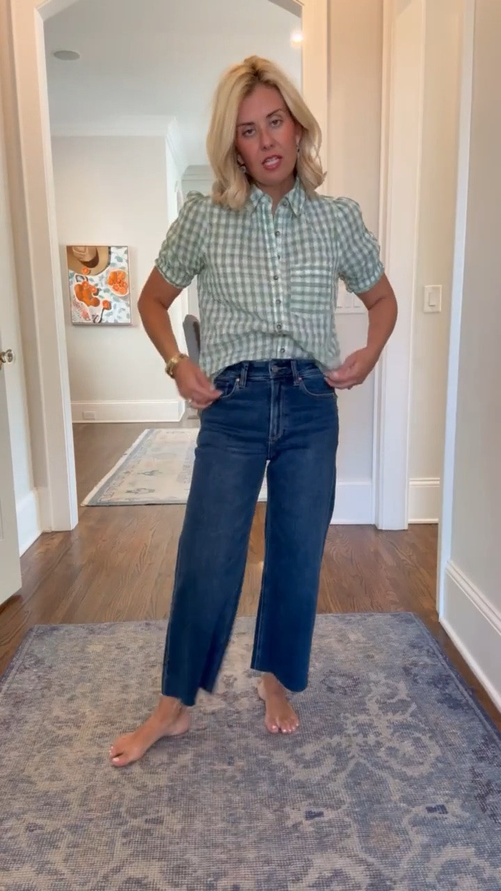 Love a gingham print and this top is such a yes!! 
Top - small
Jeans - 26P
Shoes - 8 tts

#LTKdayinmylife #LTKootd #LTKmomlife