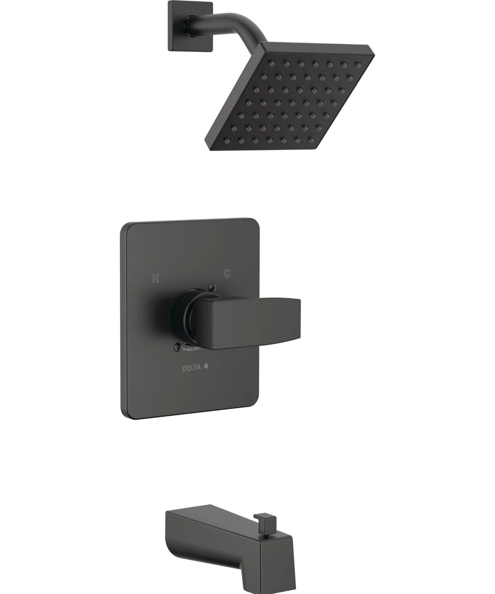 Modern Monitor 14 Series 1-handle Single Function Square Tub & Shower Trim T14467-BL-PP | Wayfair North America